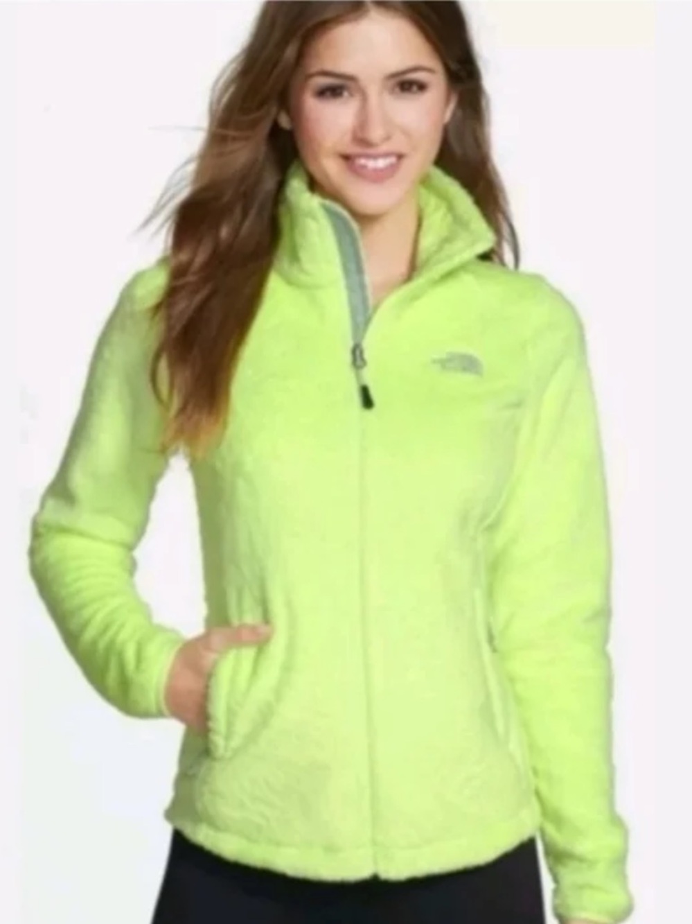 The North Face Women's Neon Lime Sherpa Fleece Jacket